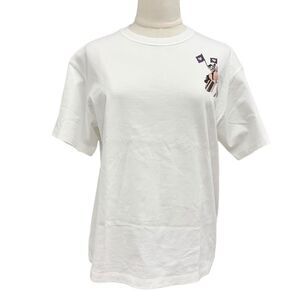 Unused Hermes Faubourg Rainbow Tops T-shirt Short Sleeve Cotton White